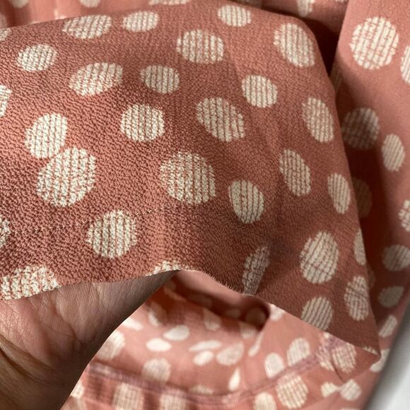 Candie's Smocked Sleeveless Polka Dot Halter Tie Jumpsuit Large Pink White New - Picture 6 of 12